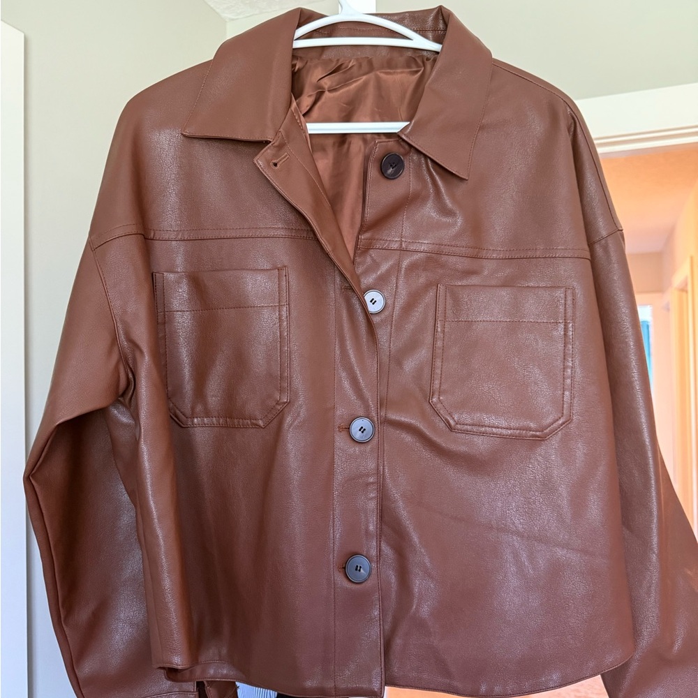 Brown Leather Women's Jacket